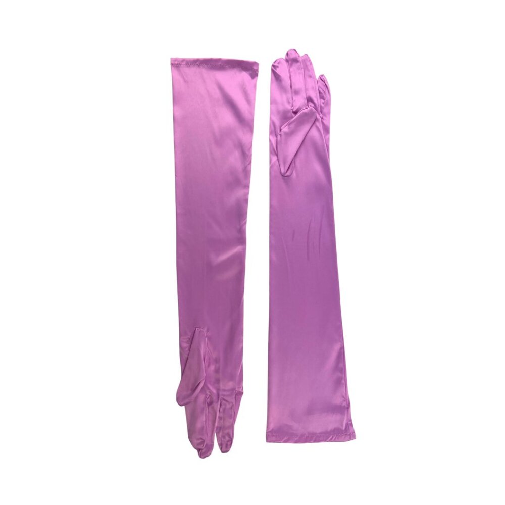 Mauve Satin Gloves